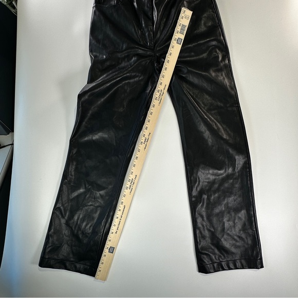 7 For All Mankind Coated Faux Leather Pants Black Size M - Picture 10 of 11